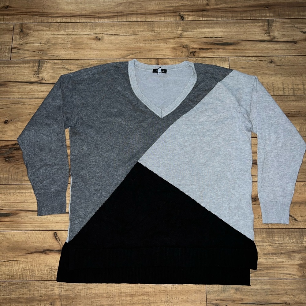 abstract color block sweater